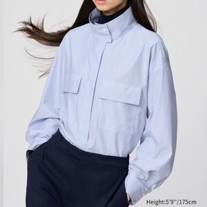 Uniqlo Cotton Stand Collar Shirt Jacket